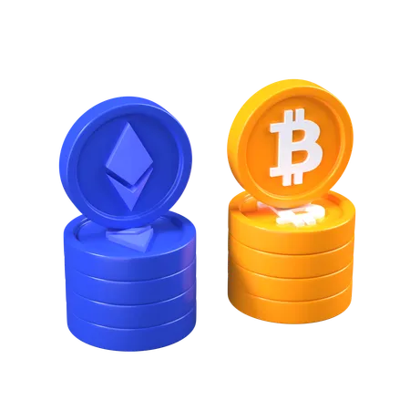 Cryptocurrency  3D Icon