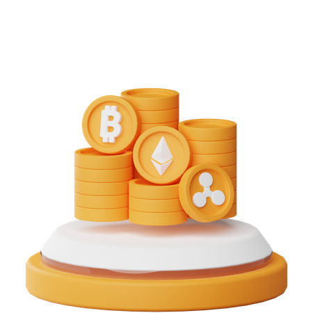 Cryptocurrency  3D Icon