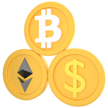 Cryptocurrency 3D Icon