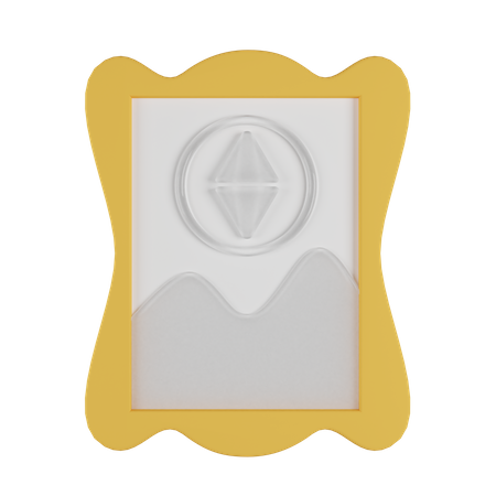 Cryptocurrency Art Glass  3D Icon