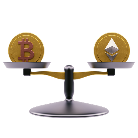 Cryptocurrency Balance  3D Icon