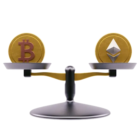 Cryptocurrency Balance  3D Icon