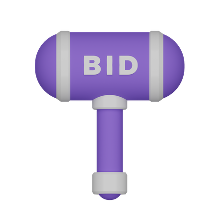 Cryptocurrency Bid  3D Icon