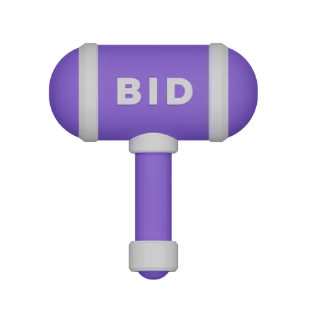 Cryptocurrency Bid  3D Icon