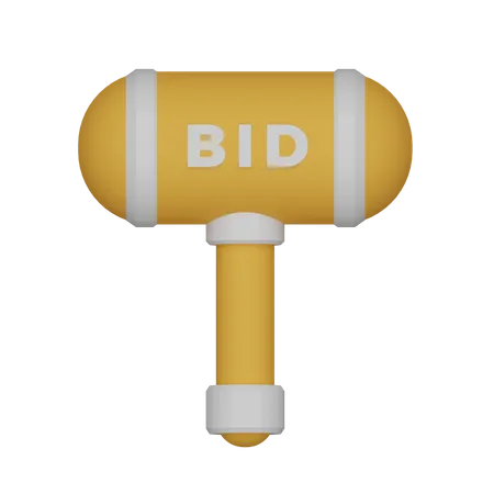 Cryptocurrency Bid  3D Icon