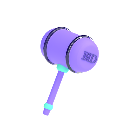 Cryptocurrency Bid  3D Icon