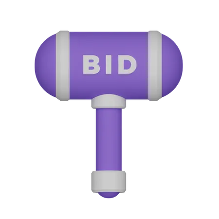 Cryptocurrency Bid 3D Icon