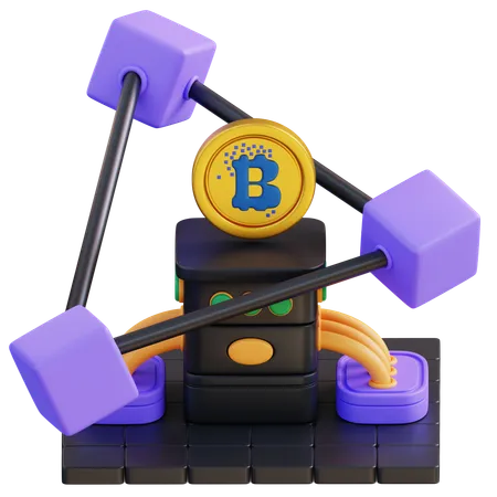 3 D Illustration Cryptocurrency Blockchain 3D Icon