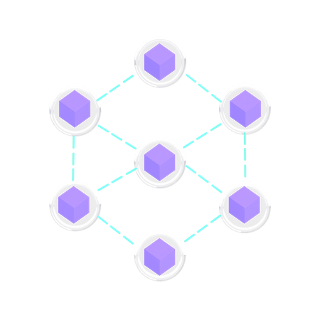 Cryptocurrency Blockchain  3D Icon