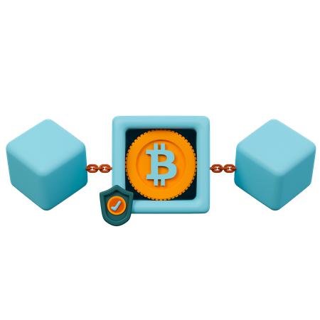 Cryptocurrency Blockchain  3D Icon