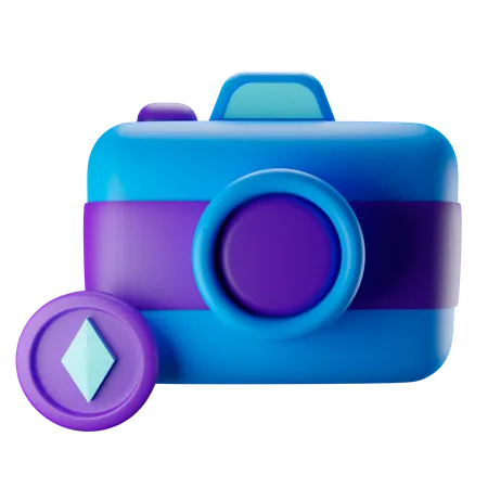 Cryptocurrency Camera  3D Illustration