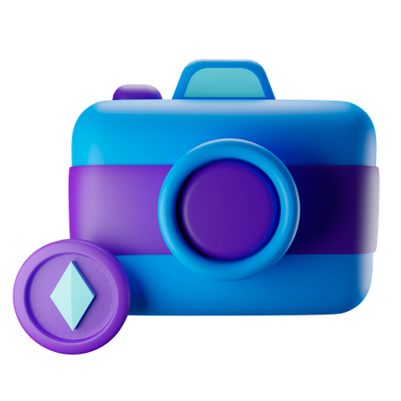 Cryptocurrency Camera  3D Illustration