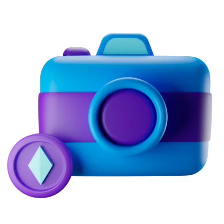 Cryptocurrency Camera 3D Illustration
