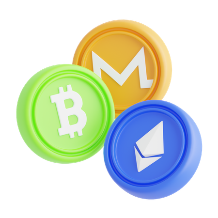 Cryptocurrency Coin  3D Icon