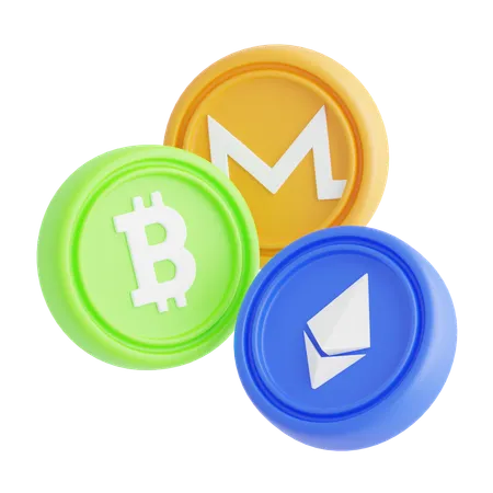 Cryptocurrency Coin  3D Icon