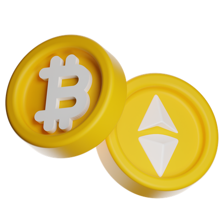 Cryptocurrency Coin  3D Icon