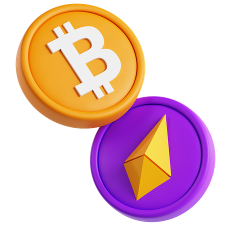 Cryptocurrency Coin  3D Icon