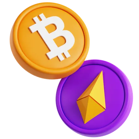 Cryptocurrency Coin  3D Icon
