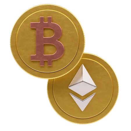 Cryptocurrency Coins Swap 3D Icon