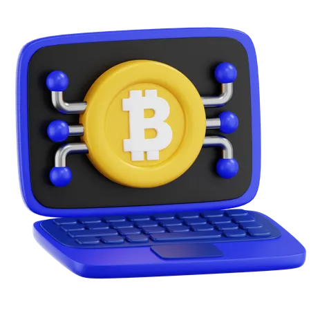 Cryptocurrency Connection  3D Icon
