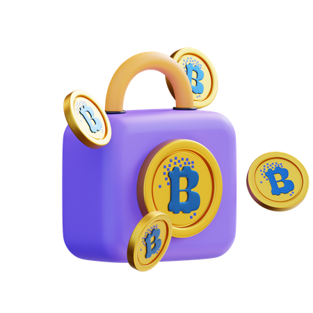 Cryptocurrency Encryption  3D Icon