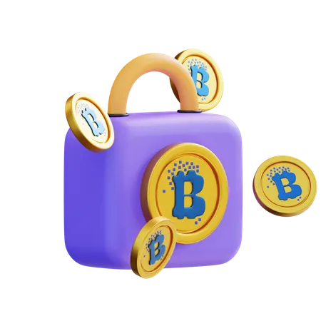 3 D Illustration Cryptocurrency Encryption 3D Icon