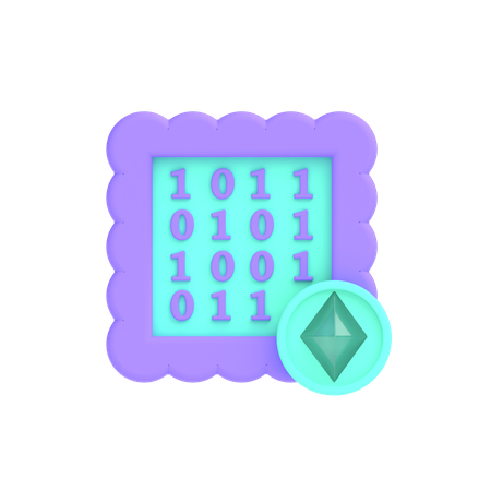 Cryptocurrency Encryption  3D Illustration