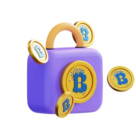 Cryptocurrency Encryption  3D Icon