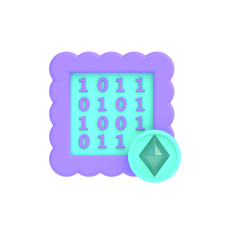 Cryptocurrency Encryption  3D Icon