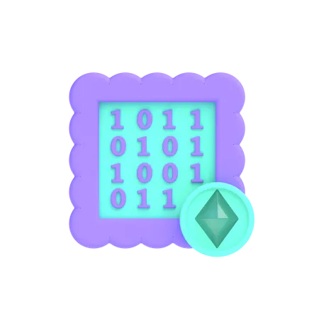 Cryptocurrency Encryption  3D Illustration