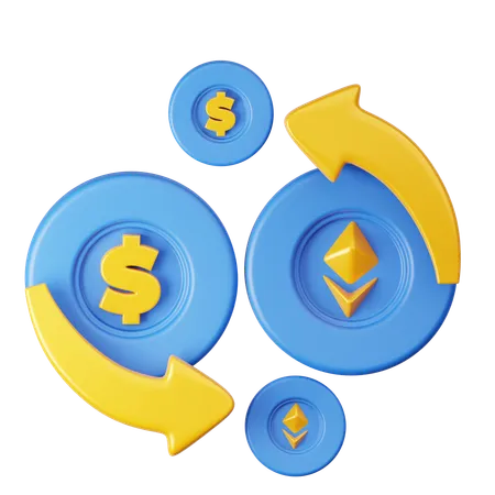 暗号通貨取引所  3D Icon