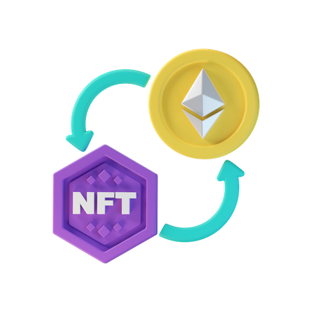 Cryptocurrency Exchange 3D Icon
