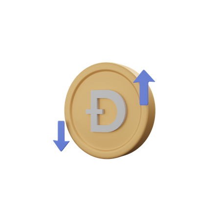Cryptocurrency Fluctuation 3D Icon
