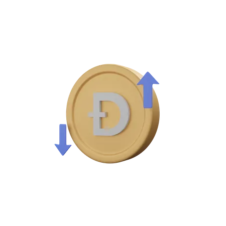 Cryptocurrency Fluctuation  3D Icon