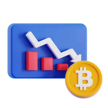 Cryptocurrency Loss  3D Icon