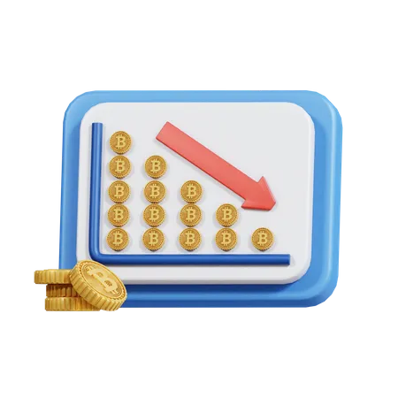 Cryptocurrency Loss  3D Icon