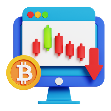 Cryptocurrency Loss  3D Icon