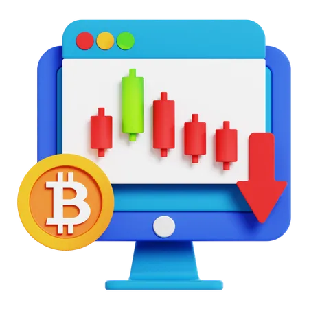 Cryptocurrency Loss  3D Icon