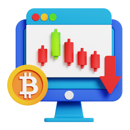 Cryptocurrency Loss  3D Icon