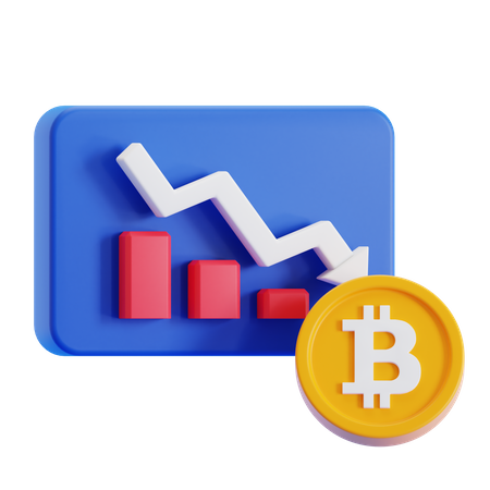 Cryptocurrency Loss  3D Icon