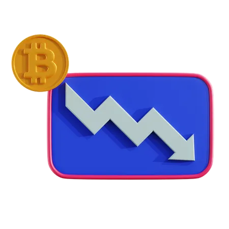 Cryptocurrency Loss  3D Icon