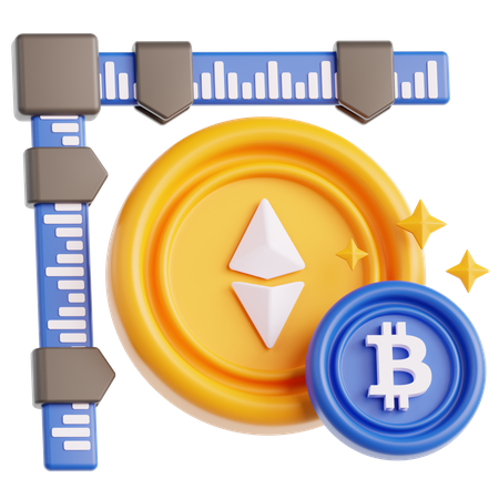 Cryptocurrency Measurement  3D Icon