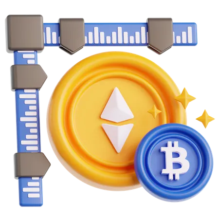 Cryptocurrency Measurement  3D Icon