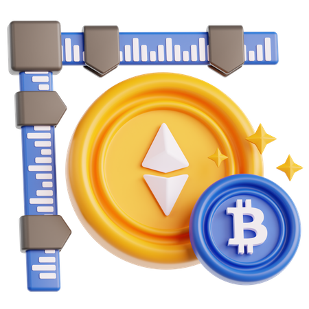 Cryptocurrency Measurement  3D Icon