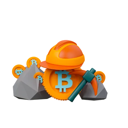 Cryptocurrency Mining  3D Icon