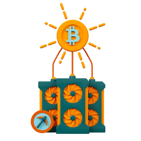 Cryptocurrency Mining  3D Icon