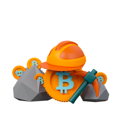 Cryptocurrency Mining  3D Icon