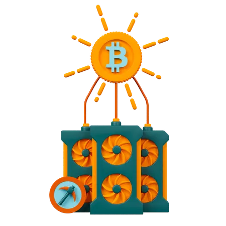 Cryptocurrency Mining 3 D Icon 3D Icon