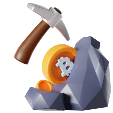 Cryptocurrency Minning  3D Icon