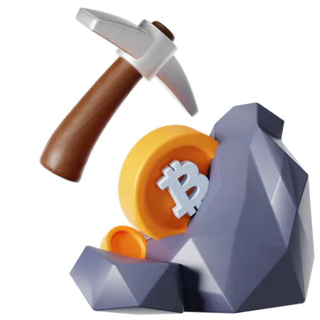 Cryptocurrency Minning 3 D Icon 3D Icon